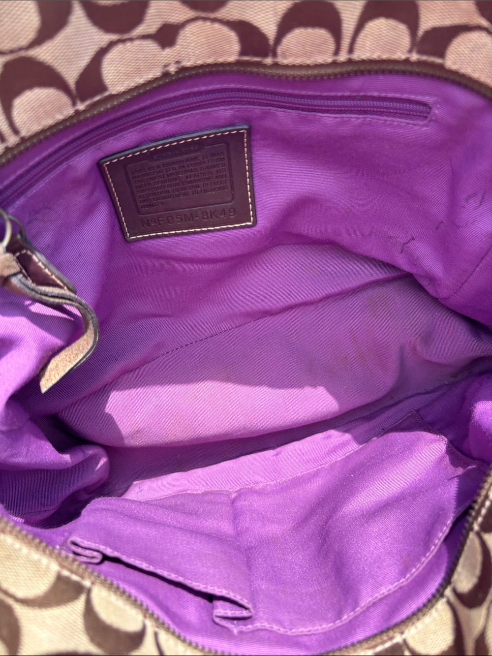 CoachY2K from the 2000 Beige and Brown Signature Canvas Tote - Picture 3 of 12